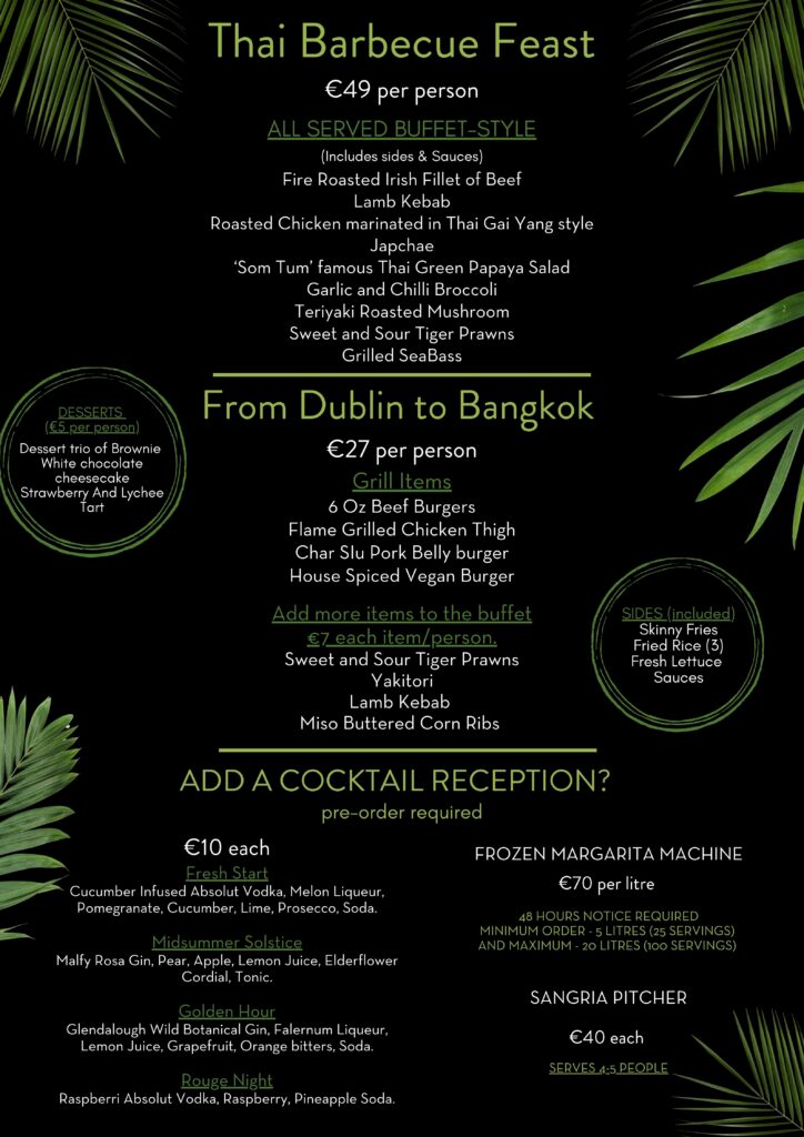 Opium 2026 Summer BBQ Menu